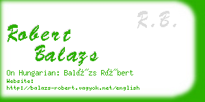 robert balazs business card